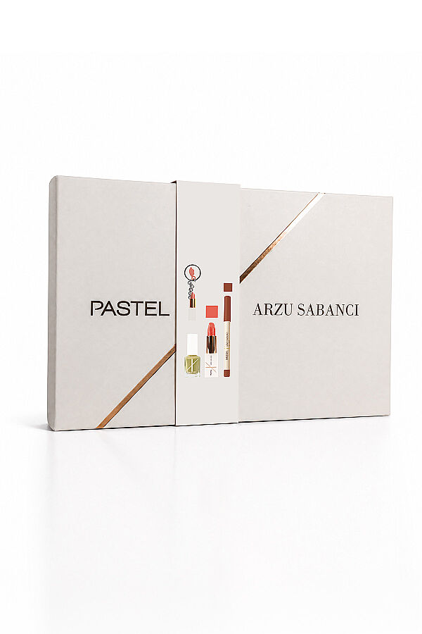 Pastel x Arzu Sabancı Summer Glow Oje + Ruj + Dudak Kalemi + Anahtarlık Seti No3 | Hediyelik Makyaj Setleri - 1