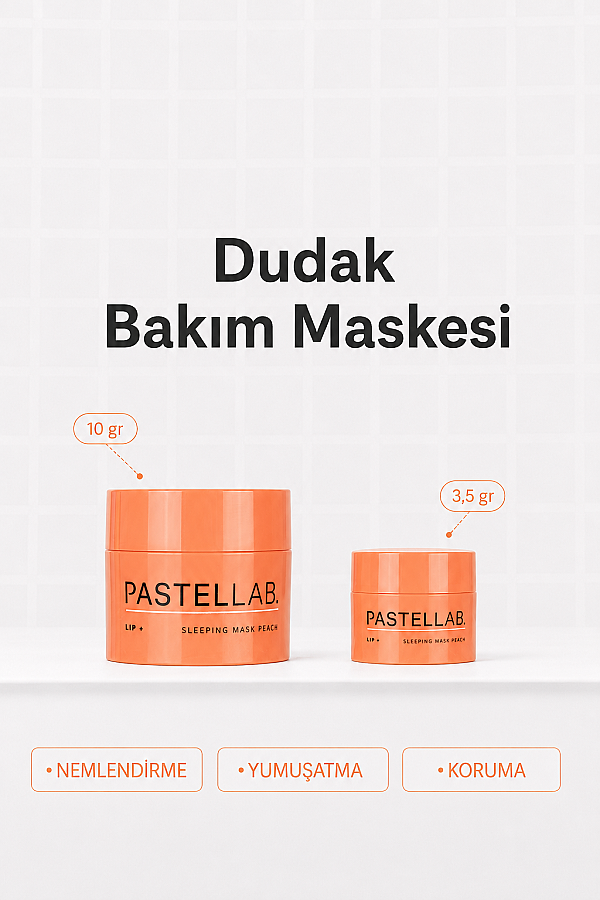 PASTELLAB. LIP SLEEPING MASK PEACH - MINI 3,5 gr. - 3