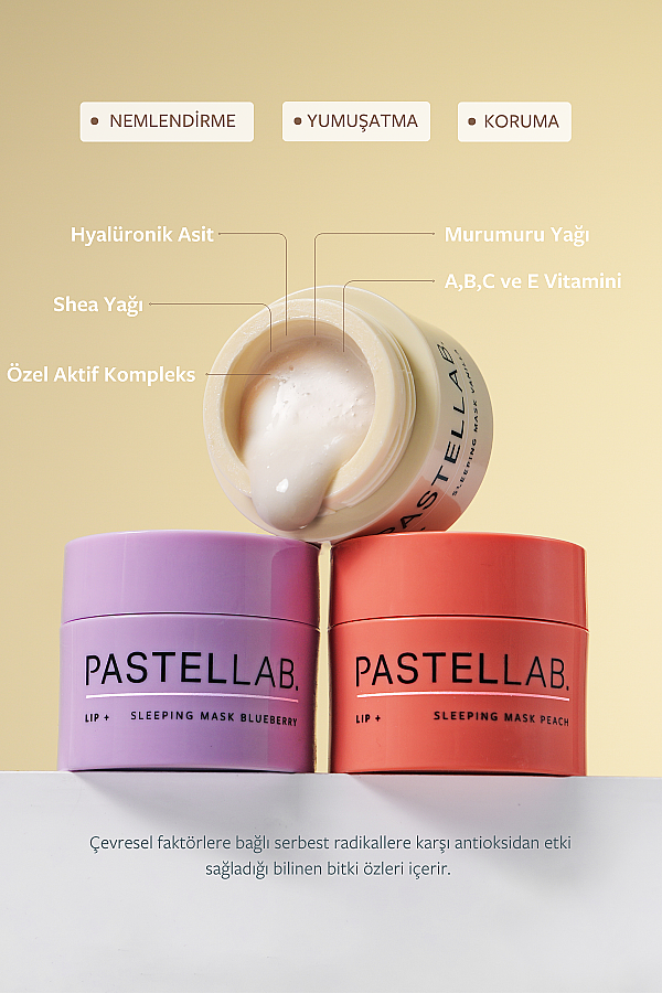 PASTELLAB. LIP SLEEPING MASK PEACH - MINI 3,5 gr. - 9