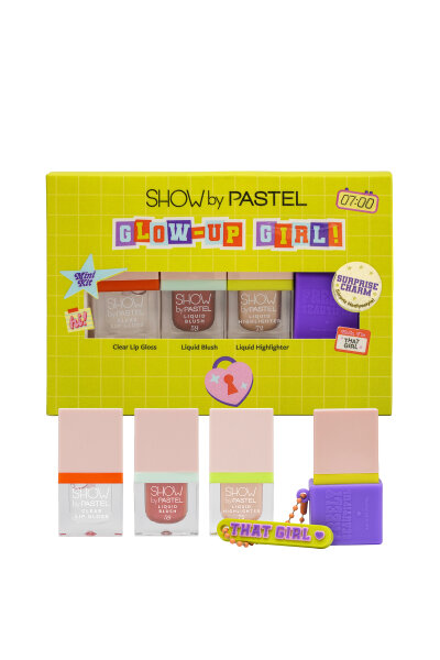 Show By Pastel Glow-Up Girl! That Girl Mini Kit (Liquid Blush Mini 59 & Liquid Highlighter Mini 72 & Clear Lip Gloss Mini) - Show By Pastel