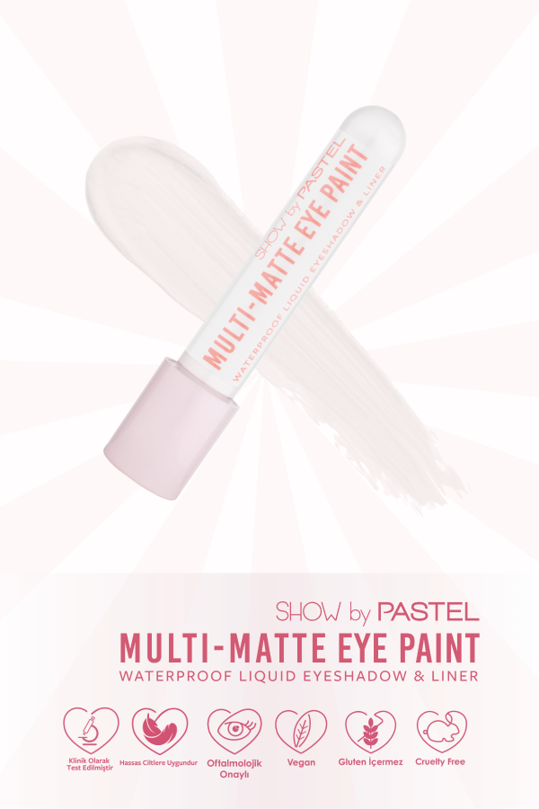 Show by Pastel Multi-Matte Eye Paint - 80 Real One - Waterproof Mat Likit Göz Farı ve Eyeliner - 7