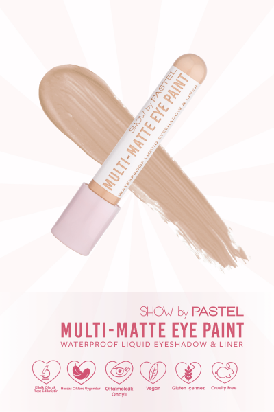 Show by Pastel Multi-Matte Eye Paint - 81 Uniquie - Waterproof Mat Likit Göz Farı ve Eyeliner - 7