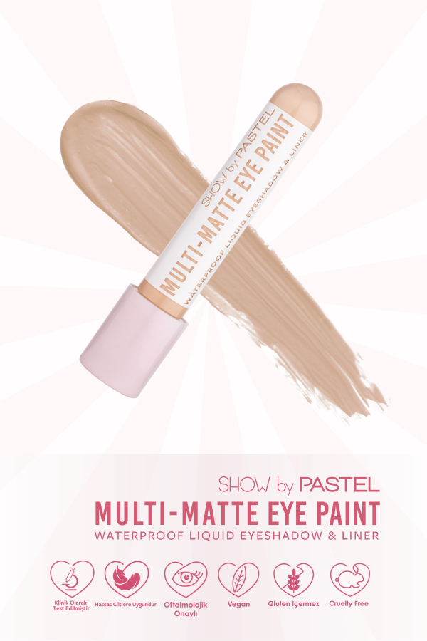 Show by Pastel Multi-Matte Eye Paint - 81 Uniquie - Waterproof Mat Likit Göz Farı ve Eyeliner - 7