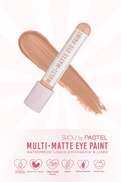 Show by Pastel Multi-Matte Eye Paint - 82 Vibing - Waterproof Mat Likit Göz Farı ve Eyeliner - 7