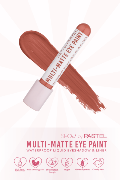 Show by Pastel Multi-Matte Eye Paint - 84 Mood - Waterproof Mat Likit Göz Farı ve Eyeliner - 7
