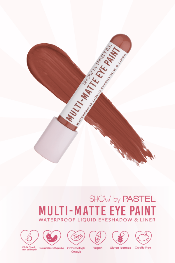 Show by Pastel Multi-Matte Eye Paint - 85 Say Less - Waterproof Mat Likit Göz Farı ve Eyeliner - 7