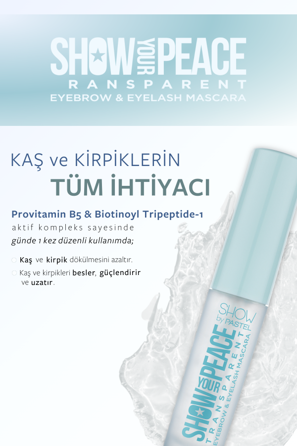 Show By Pastel Show Your Mascara & Show Your Peace - Transparan Kaş ve Kirpik Maskarası - 5