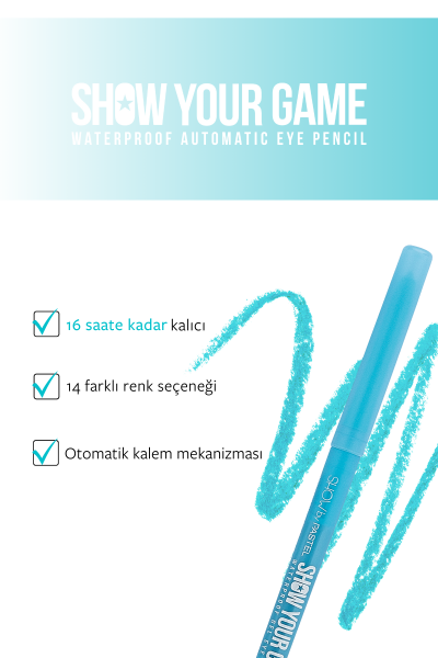 Show By Pastel - Suya Dayanıklı Jel Göz Kalemi 403 - 3