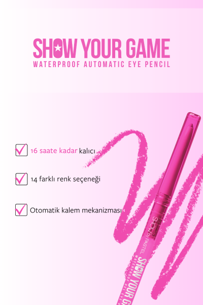 Show By Pastel - Suya Dayanıklı Jel Göz Kalemi 408 - 3