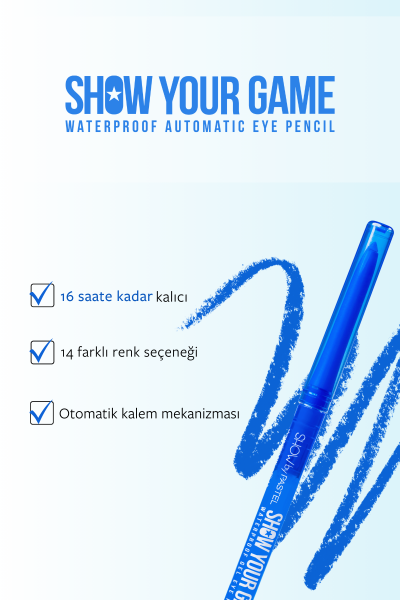 Show By Pastel - Suya Dayanıklı Jel Göz Kalemi 410 - 3