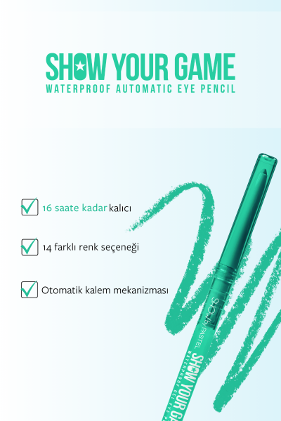 Show By Pastel - Suya Dayanıklı Jel Göz Kalemi 411 - 3