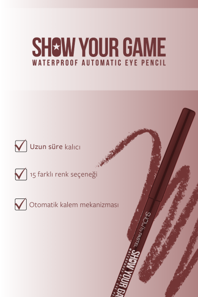 Show by Pastel - Suya Dayanıklı Jel Göz Kalemi 415 - 4