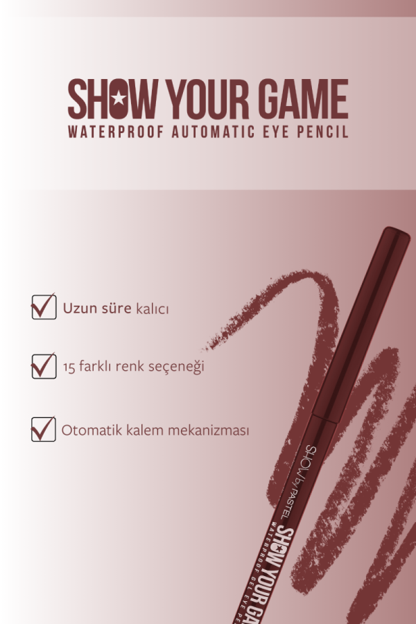 Show by Pastel - Suya Dayanıklı Jel Göz Kalemi 415 - 4