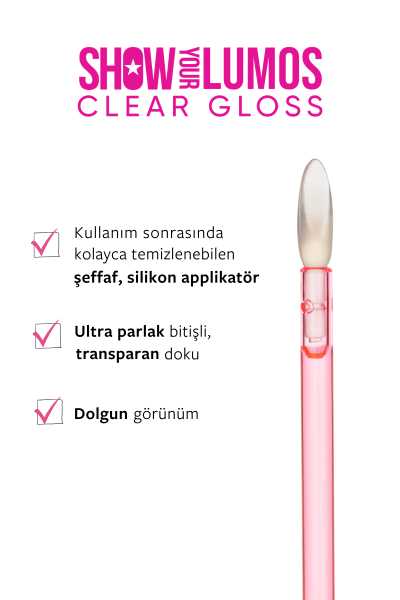 Show By Pastel Show Your Lumos Clear Gloss - Dudak Parlatıcısı - 3