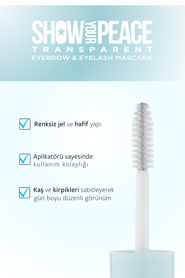 Show By Pastel Show Your Peace Transparent Eyebrow & Eyelash Mascara - Transparan Kaş ve Kirpik Maskarası - 3